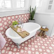 Fired Star Pink Matt Porcelain Tile 20 x 20cm