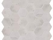 PA – Le Bouscat Island Marble Honed White Hexagon - DesignEmporium