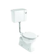 S trap low level WC with 440 front push button cistern - DesignEmporium