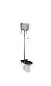 Standard high-level WC with dual flush aluminium chrome cistern - DesignEmporium