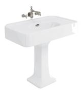 Arcade 900mm with overflow and pedestal - DesignEmporium