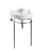 Edwardian 56cm round basin and regal basin stand - DesignEmporium