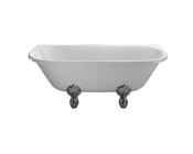 Avantgarde back to wall 1700 traditional bath with feet - DesignEmporium