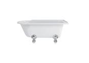 Hampton 150cm right-handed showering bath with luxury feet - DesignEmporium