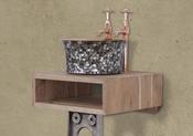 Basin Cube - Small (Weathered Acacia) - DesignEmporium