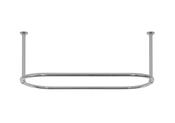 Chrome Oval Shower Rail - DesignEmporium