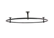 Large Round Wrought Iron Shower Rail - DesignEmporium