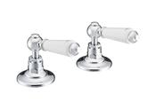 Deck Mounted Bath Valves Lever Chrome - DesignEmporium