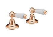 Deck Mounted Bath Valves Lever Copper - DesignEmporium