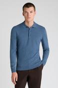 Remus Uomo Long Sleeve Knit Polo Shirt 58881 image