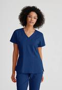 Barco One 4 Pocket V-Neck Perforated Panel Scrub Top - NAVY / Small image