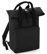 BagBase Recycled Twin Handle Roll-Top Backpack - BLACK image
