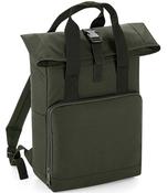BagBase Recycled Twin Handle Roll-Top Backpack - OLIVE image