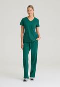 Zoe Women's Complete Scrub Set - Hunter Green / Small / Petite 29" image