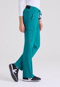 Greys Anatomy Kim 3 Pocket Pants TALL (33") leg length - Teal / Small image