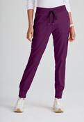 Grey's Anatomy Eden Women's 5-Pocket Cargo Jogger Scrub Trousers - Wine / Small image
