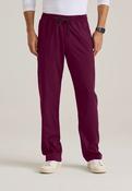 Greys Anatomy Hudson Men's 6 Pocket Straight Pant Shorter Leg Length 30" - Wine / Large image