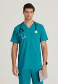 Grey's Anatomy Murphy V-Neck Scrub Top - Teal / X-Large image