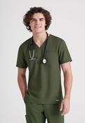 Grey's Anatomy Evolve Piped V-Neck Male Top