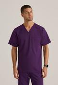 Grey's Anatomy Murphy V-Neck Scrub Top - Eggplant / Small image