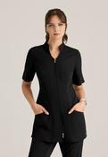 Grey's Anatomy Spandex Stretch Sahar 2-Pocket Banded Collar Top image