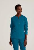Grey's Anatomy Spandex Stretch Millie Jacket-3 Pocket Zip Jacket - Caribbean / X-Small image