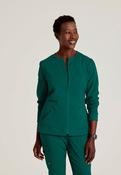 Grey's Anatomy Spandex Stretch Millie Jacket-3 Pocket Zip Jacket - Hunter Green / Small image