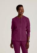 Grey's Anatomy Spandex Stretch Millie Jacket-3 Pocket Zip Jacket - Wine / XX-Large image