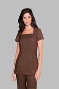 Shannon Square Neck Beauty Tunic - BROWN LINEN LOOK / 22 image
