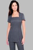 Shannon Square Neck Beauty Tunic - GREY LINEN LOOK / 12 image