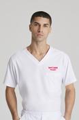 SKECHERS MALE Structure v-neck top with SPEECH&amp;LANGUAGE THERAPIST logo - WHITE / X-Small image