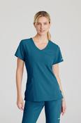 Skechers Reliance 3-Pocket Wrap Effect Scrub Top - Caribbean / X-Large image