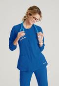 Skechers Women's 2 Pocket Warm-Up Scrub Jacket With Eco-Friendly Stretch Fabric - New Royal / Medium image