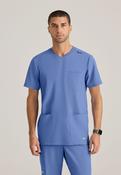 Skechers Thesis Three Pocket Rounded Neck Scrub Top - TRUE CEIL / X-Large image
