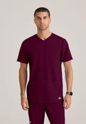 Skechers Thesis Three Pocket Rounded Neck Scrub Top - Wine / Large image