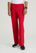 Skechers Male Structure 4 Pocket Elastic Waistband Scrub Trousers - RED / X-Large