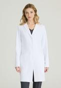 Skechers Women's 3 Pocket 4-Button Lab Coat - WHITE / X-Large image