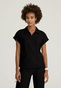 Skechers Ripstop Charlie Women's Scrub Shirt with Dolman Sleeve - BLACK / X-Small