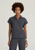 Skechers Ripstop Charlie Women's Scrub Shirt with Dolman Sleeve - Pewter Grey / Medium image