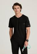 Skechers Ripstop Station Scrub Top for Men with Badge Loop &amp; Chest Pocket