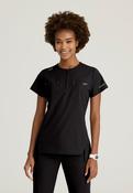 Skechers Ripstop Trek Women's 2 Pocket Scrub Top - BLACK / X-Small