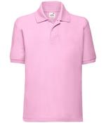 SS11B Fruit of the Loom Kids Poly/Cotton Piqué Polo Shirt - Pink / 8 years image