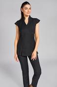 NICOLE WRAP EFFECT BEAUTY TUNIC - BLACK / 12 image