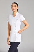 Lili Side Closing Tunic with Diamante Buttons and Pockets - WHITE / 8 image
