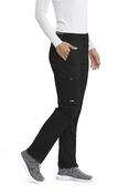Greys Anatomy Kim 3 Pocket Elastic Back Waistband Zip-Pocket Pants - BLACK / XXX-Large image
