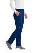 Greys Anatomy Kim 3 Pocket Elastic Back Waistband Zip-Pocket Pants image