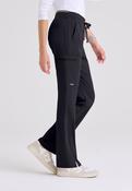 Greys Anatomy Kim 3 Pocket Elastic Back Waistband Zip-Pocket Pants - Steel / XXX-Large image