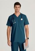 Grey's Anatomy Murphy V-Neck Scrub Top - Caribbean / X-Large image