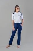 PHYSIOTHERAPY UNISEX POLO SHIRT WITH LOGO - WHITE/NAVY / Small image