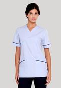 Diamond Designs Medical Unisex Scrub Top - SKY/NAVY / Medium image